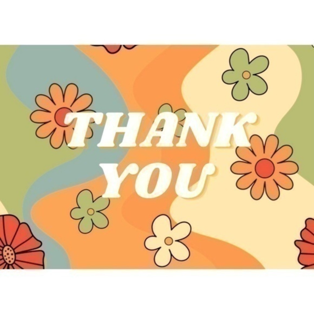100 Pack of 4x6 Thick Card Stock, Thank You Inserts! The Vintage Retro